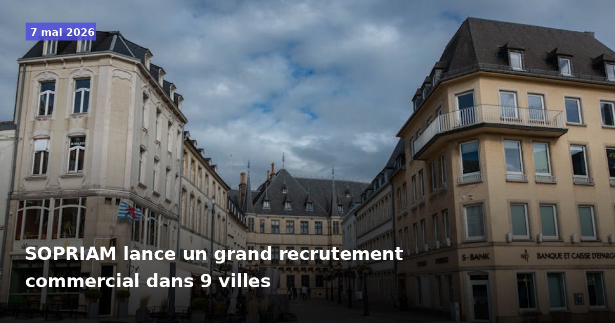 SOPRIAM recrute massivement des commerciaux dans 9 villes