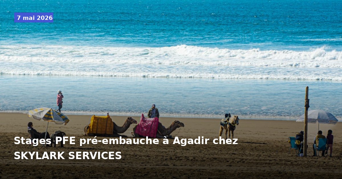 Stages PFE pré-embauche à Agadir - SKYLARK SERVICES