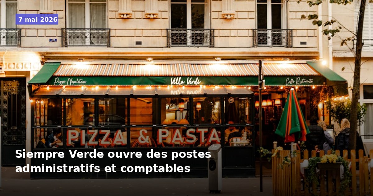 Siempre Verde recrute pour des postes administratifs et comptables