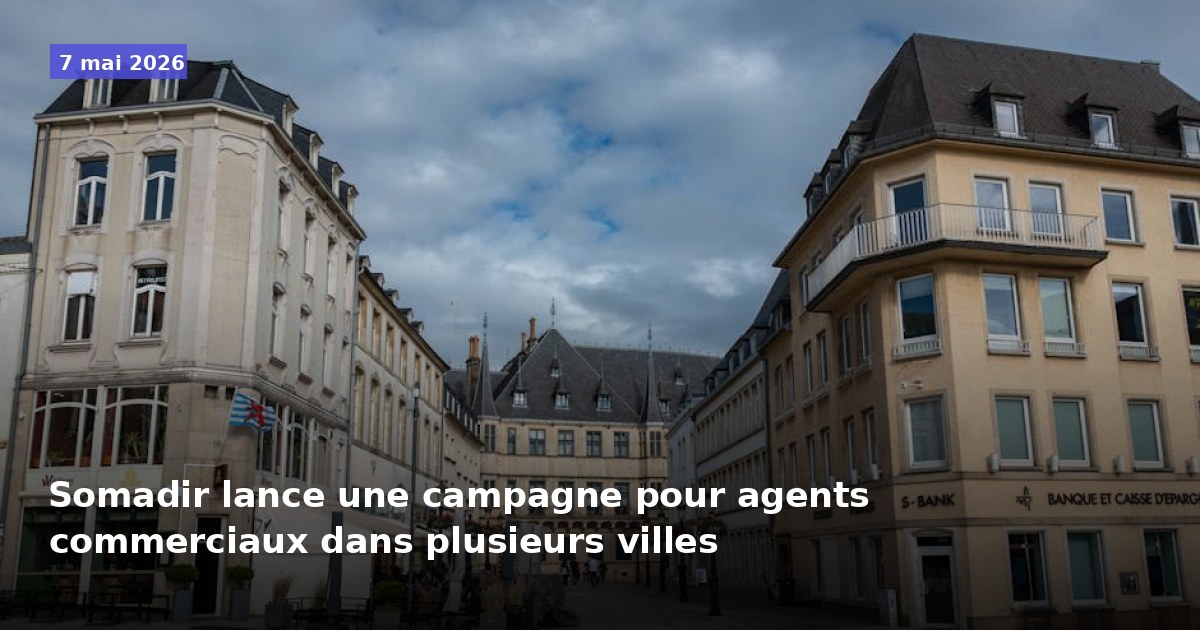 Somadir recrute des agents commerciaux dans plusieurs villes