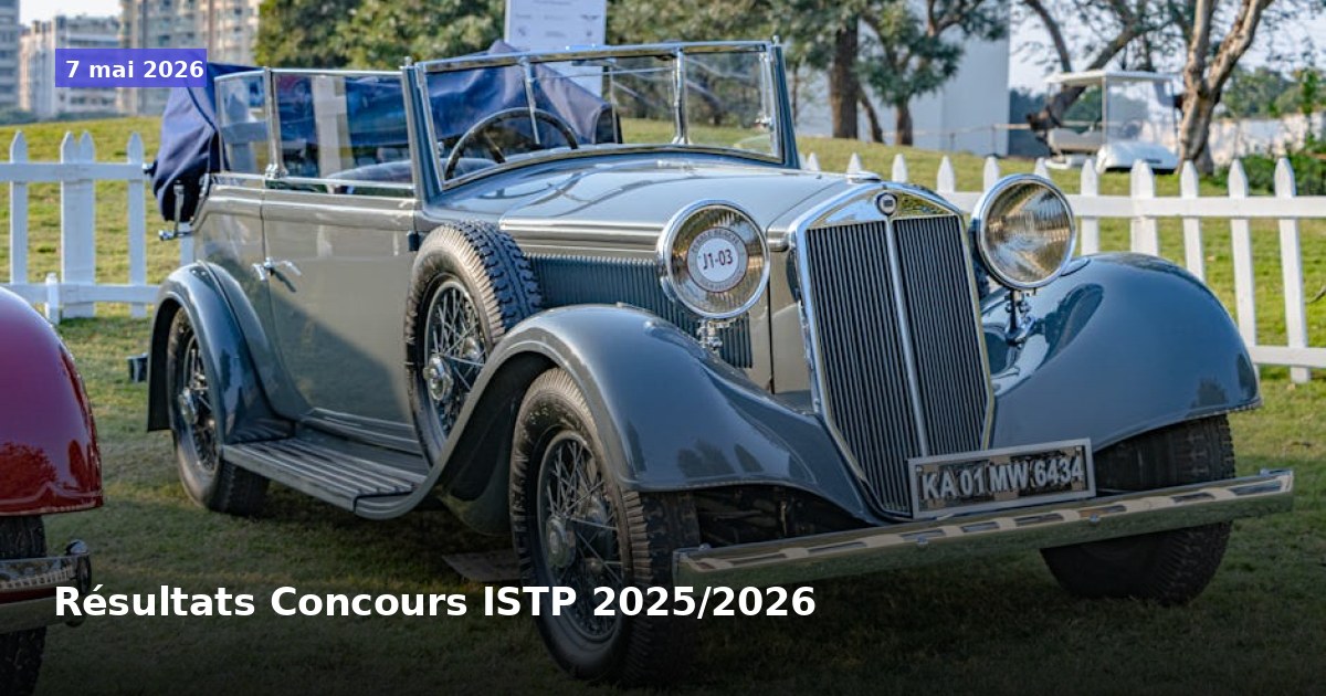 Résultats du Concours ISTP 2025/2026
