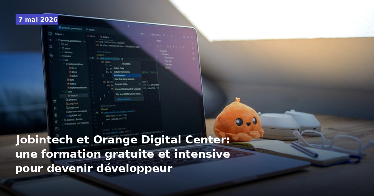 Jobintech et Orange Digital Center : formation intensive gratuite pour devenir développeur