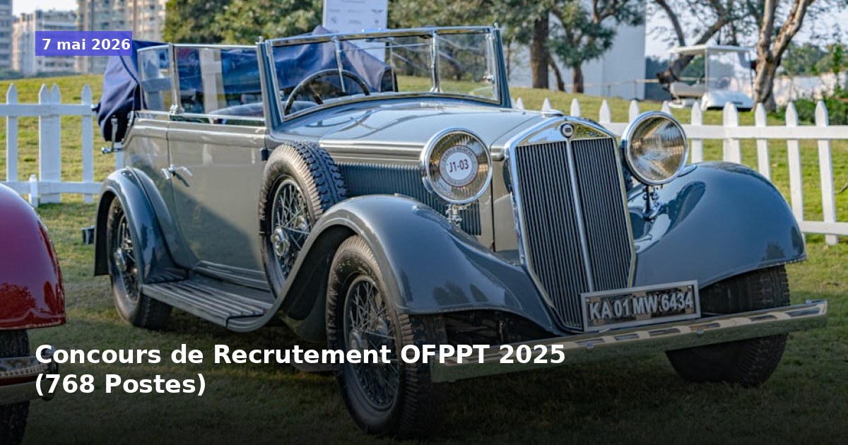 Concours de Recrutement OFPPT 2025 (768 Postes)