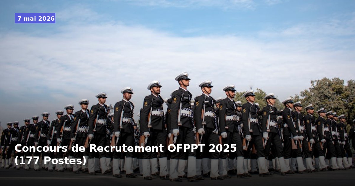 Concours de Recrutement OFPPT 2025 (177 Postes)