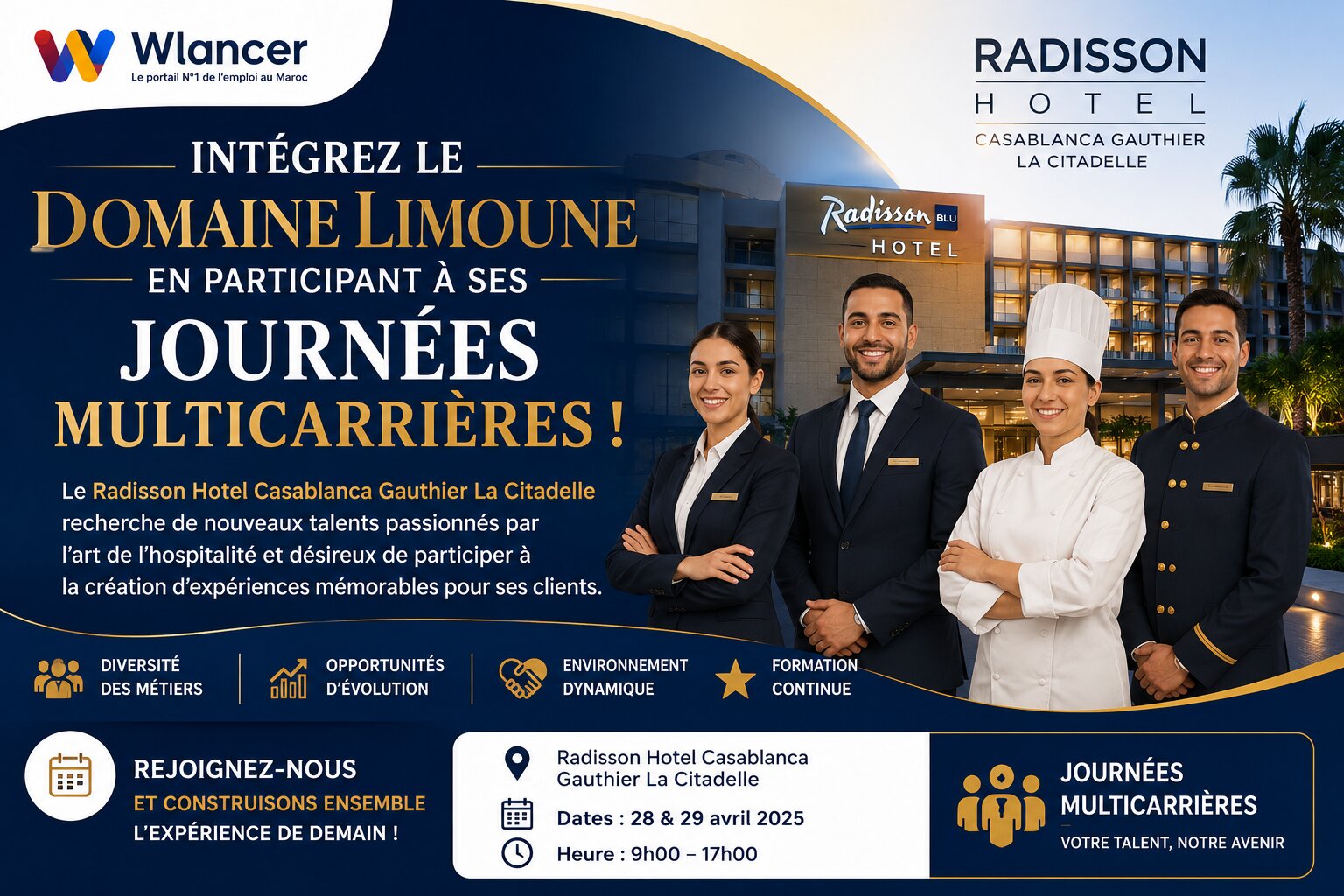 Opportunités d’emploi au Radisson Hotel : de nombreux postes à pourvoir à Casablanca